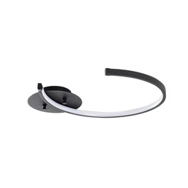 Opviq Moon - 13327 Lámpara de araña negra de metal con LED integrado